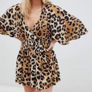 Very cute cheetah print dress and cover up